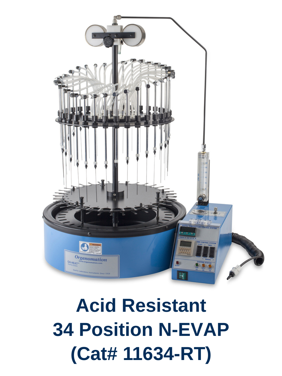 Acid resistant 34 position N-EVAP